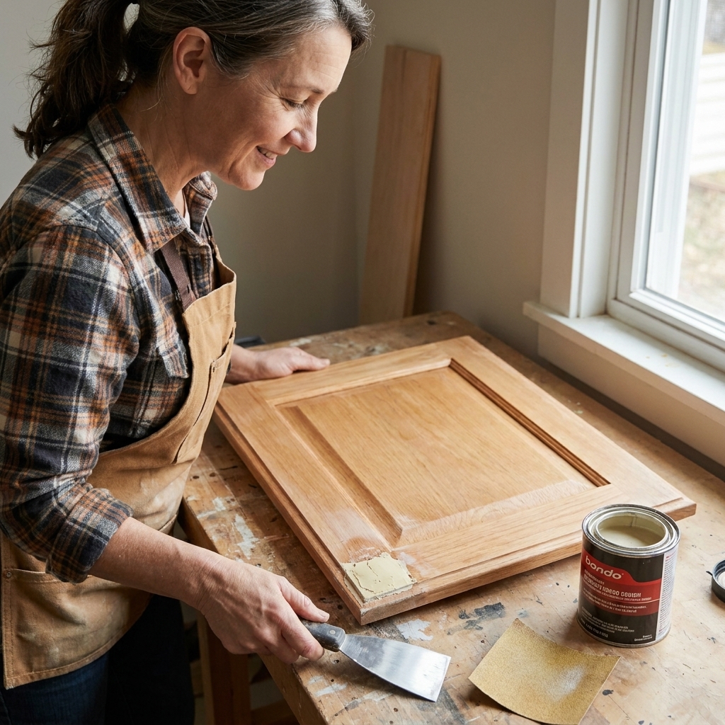 Wood Filler vs. Putty vs. Bondo for Cabinets