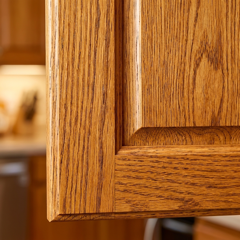 How to Hide Heavy Oak Grain Before Painting Kitchen Cabinets